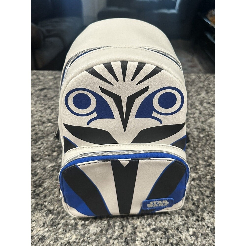 Funko Star Wars Ahsoka Tano Faux Leather Mini Backpack Blue White Excellent